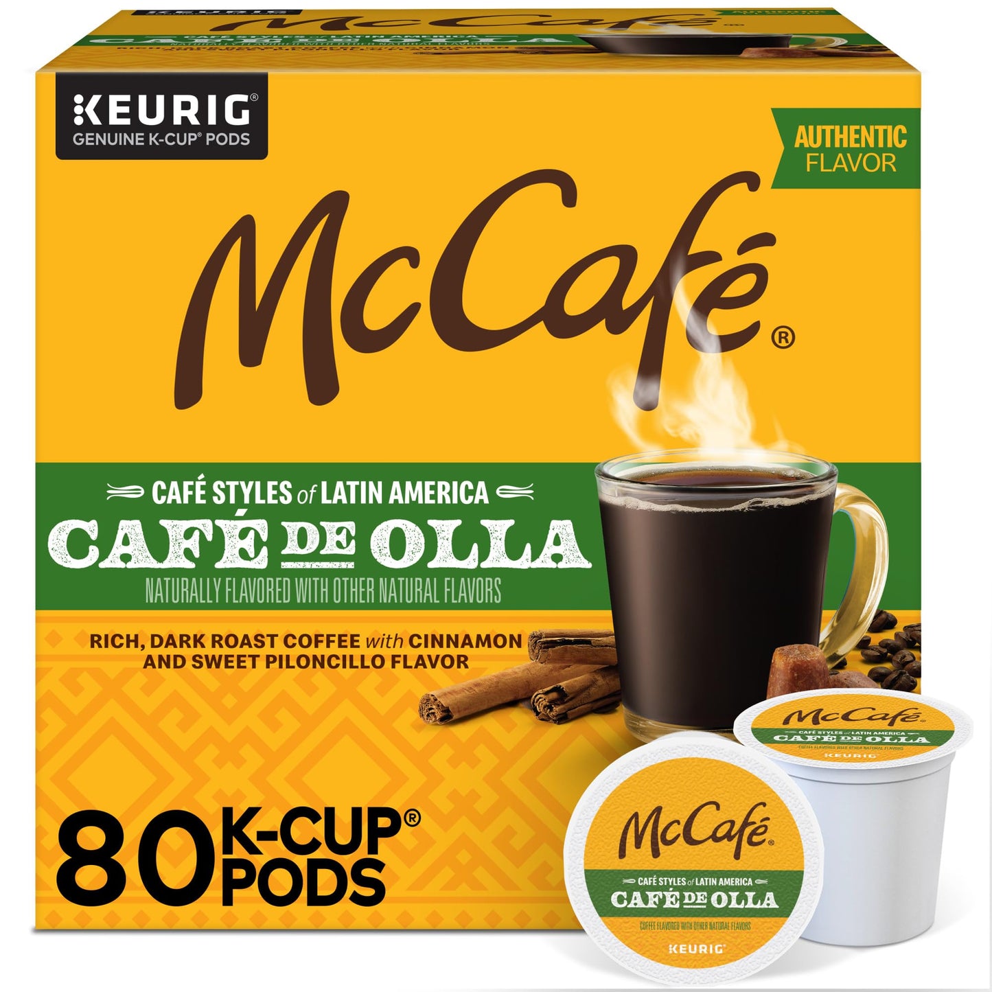 McCafe Cafe de Olla K-Cup Coffee Pods, 20 Count, Single Serve, Latin American Style