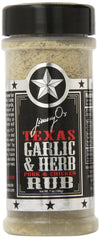 Jimmy O's Texas Rub, Garlic and Herb, 7 Ounce