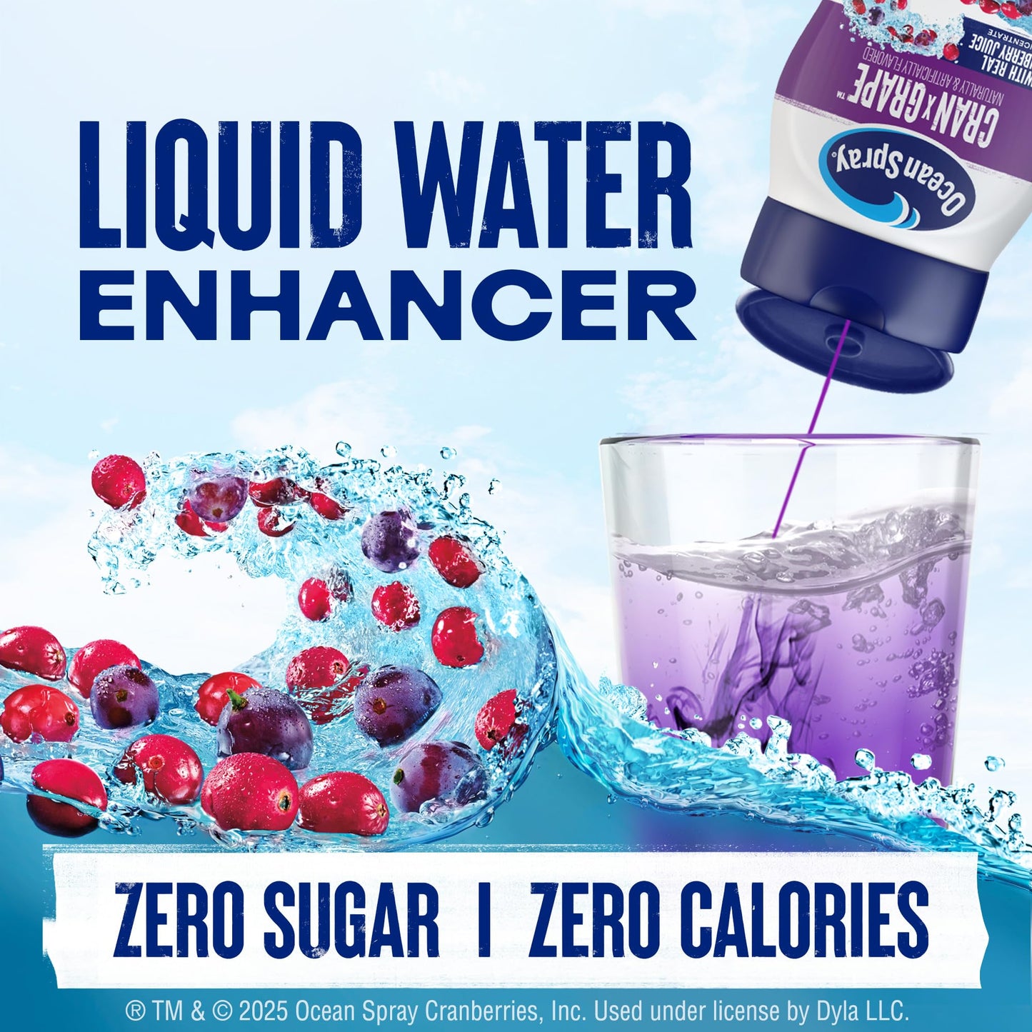 Juicy Mixes Ocean Spray Liquid Water Enhancer, Cran-G , Zero Sugar, 1.62 Fl Oz (Pack of 4)
