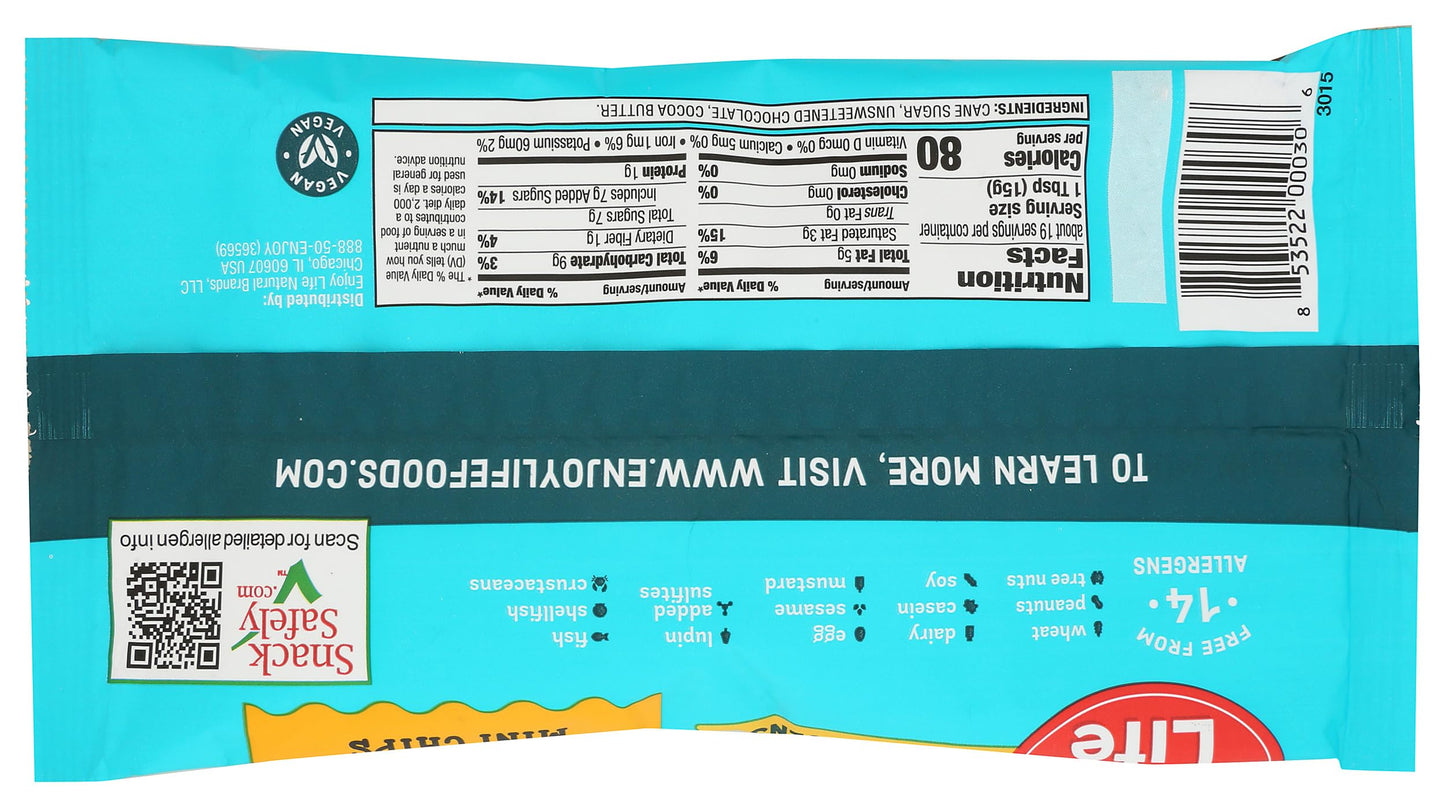 Enjoy Life Semi Sweet Chocolate Mini Chips, 10 oz, Brown, Model 853522000306