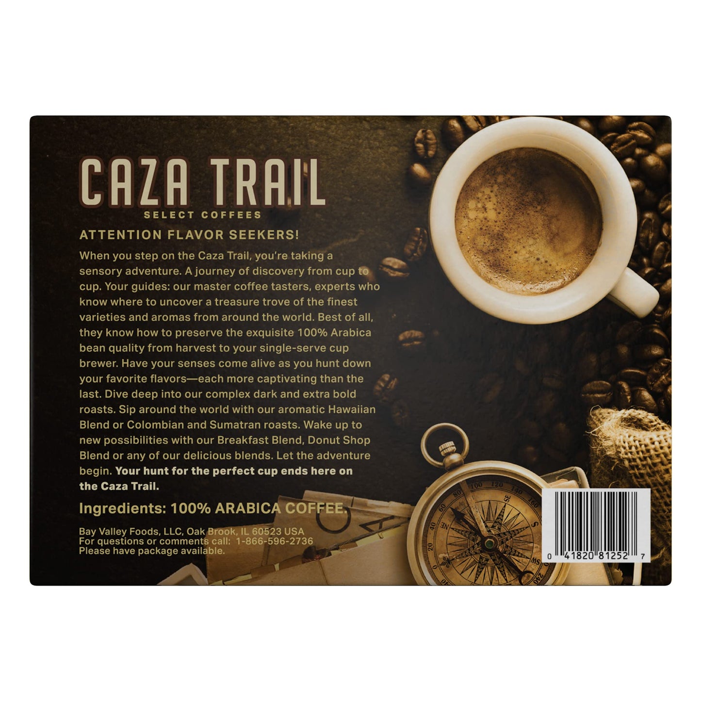 Caza Trail Coffee Pods  Blonde Roast  Single Serve (Packing May Vary)   100 Count (Pack of 1)