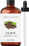 Brooklyn Botany Clove Essential Oil - 100% Pure And Natural - Therapeutic Grade Essential Oil With Dropper - Clove Oil For Aroma