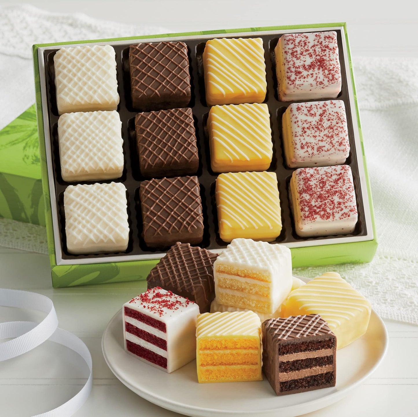 The Swiss Colony 12-pc. Celebration Cake Sampler, Gourmet Petit Fours, 9.25 oz. Assorted Layer Cakes, Perfect for Special Occasions