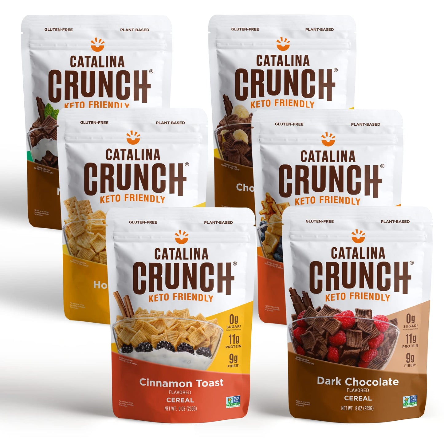 Catalina Crunch Keto Protein Cereal Variety Pack (6 Flavors) | Low Carb, Zero Sugar, Gluten Free, Fiber | Keto Snacks, Vegan Sna