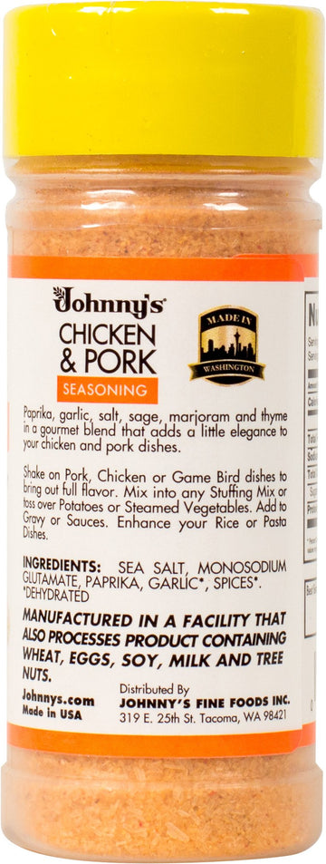 Johnny'S Chicken And Pork Seasoning, 4.75 Ounce (Pack Of 6)