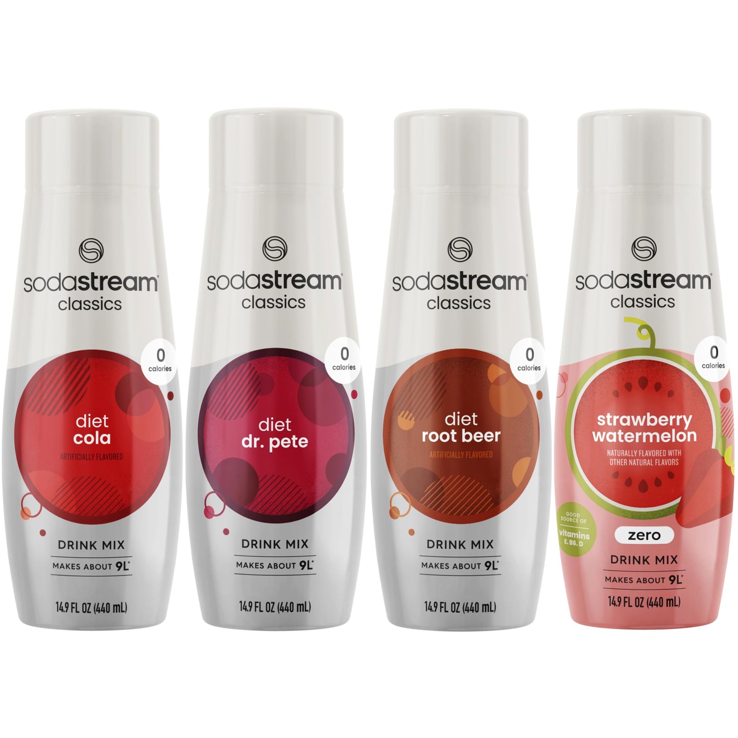 SodaStream Flavoring Diet Variety Pack Usa, 14.8 Fl Oz (Pack of 4)