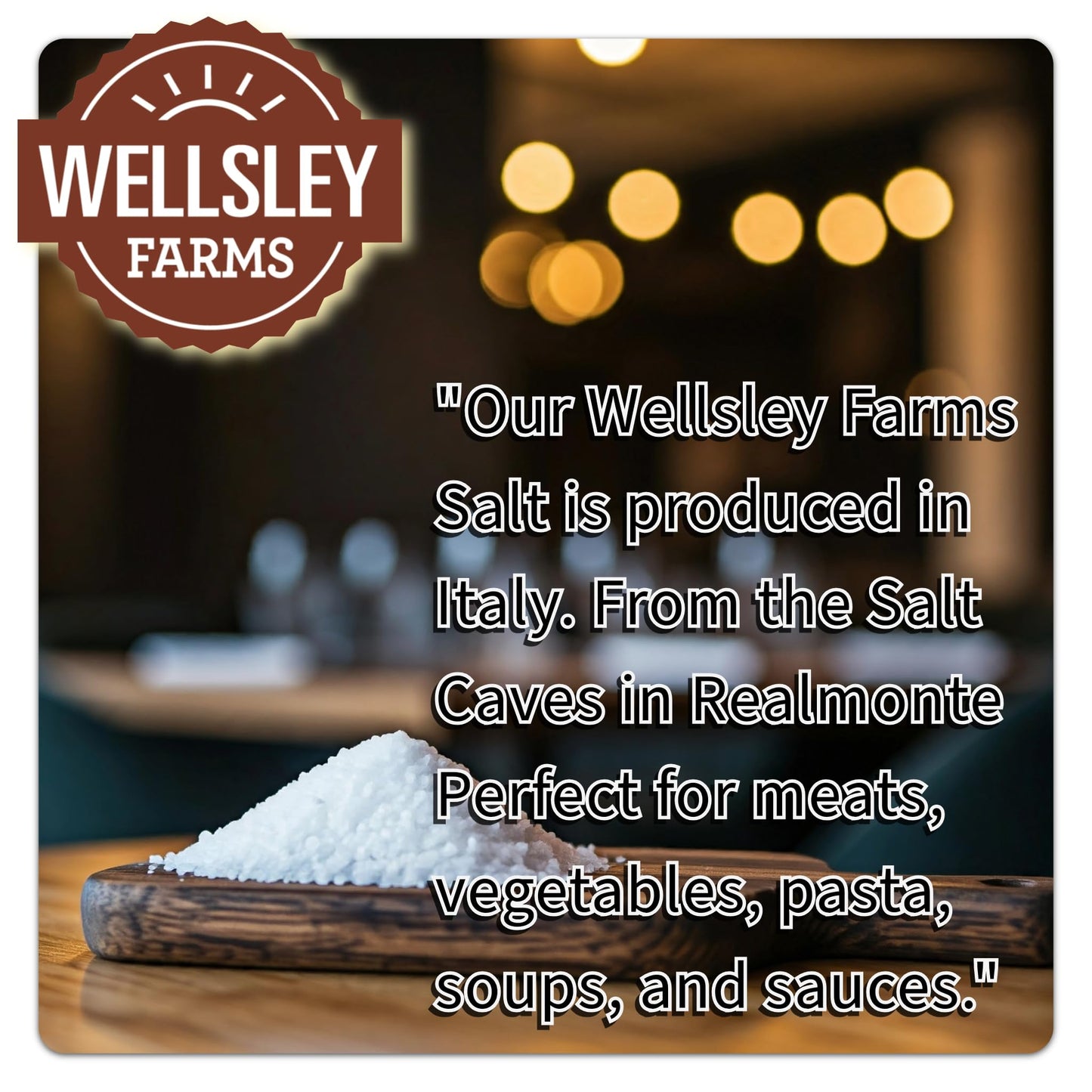 Wellsley Farms Coarse Kosher Salt, Natural Sicilian Rock Salt, 3 lb Box, Passover Approved