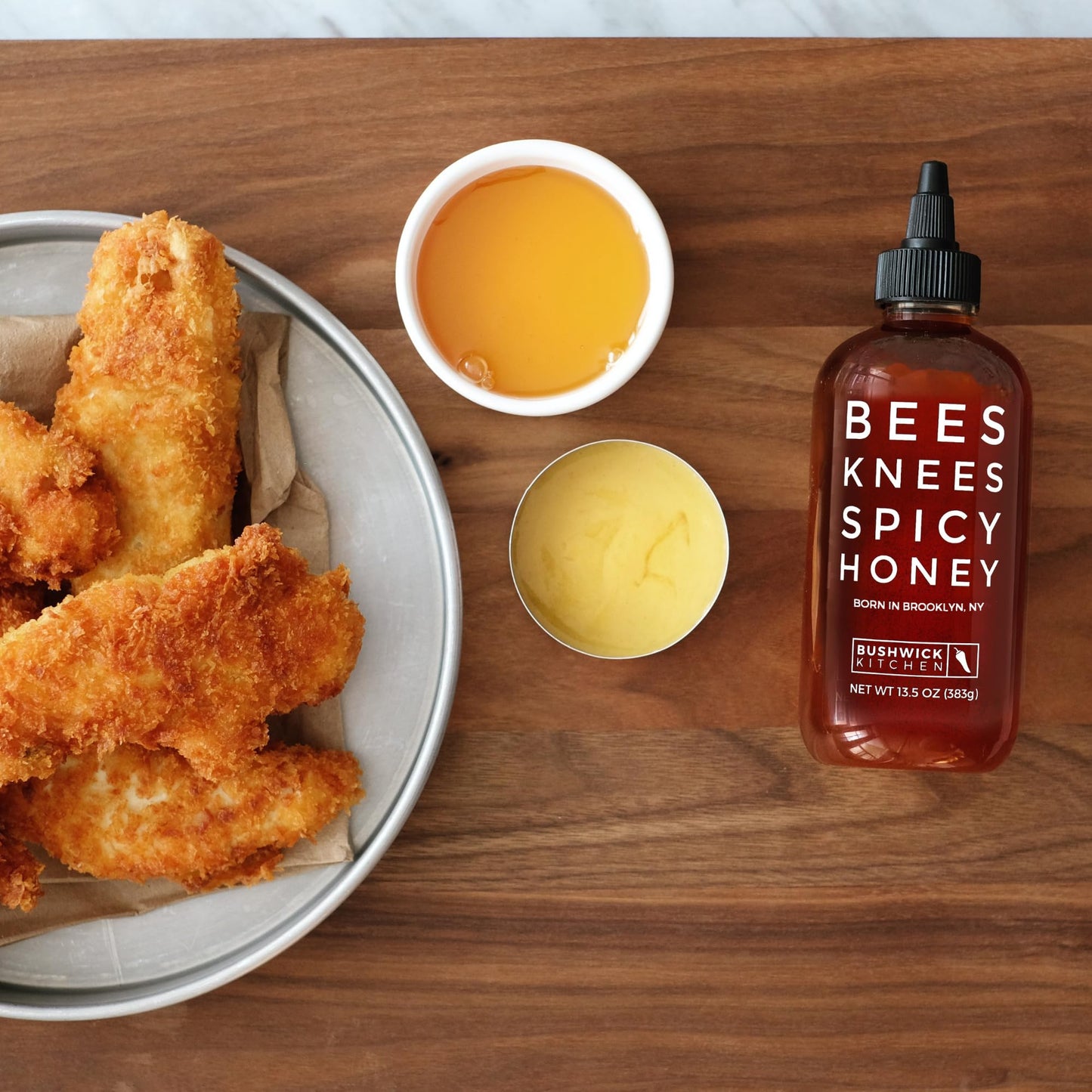 Bees Knees Spicy Hot Honey Bulk Bottle, Raw Honey for Tea, Sweet with a Kick, Infused with Habanero Peppers & Made in the USA, P