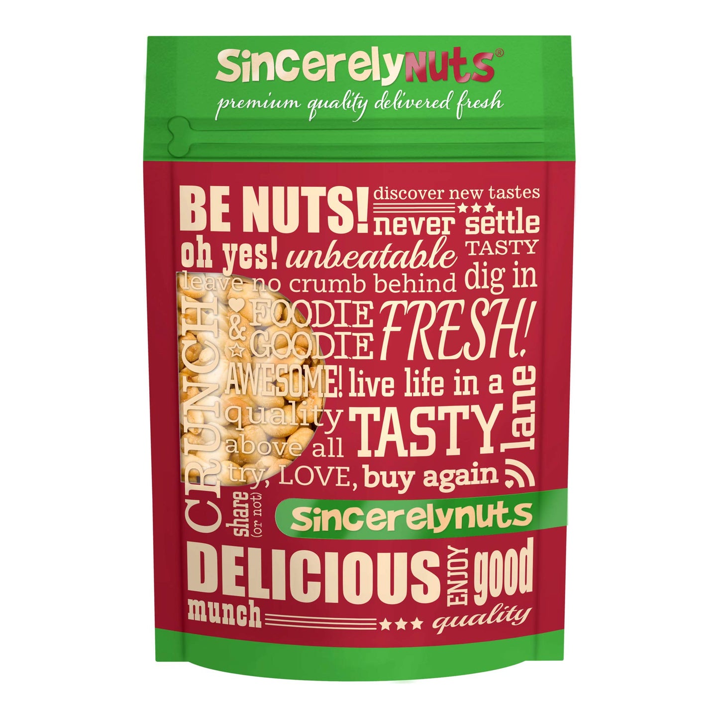 Sincerely Nuts - Blanched Peanuts Roasted and Unsalted | Five Lb. Bag | Deluxe Kosher Gluten Free Snack Food | Tasty Recipe Addi