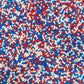 Philaeec Patriotic Nonpareils Sprinkle Red White And Blue Peals Sprinkle Edible For Cake Decoration Cupcake Topper Cookie Baking