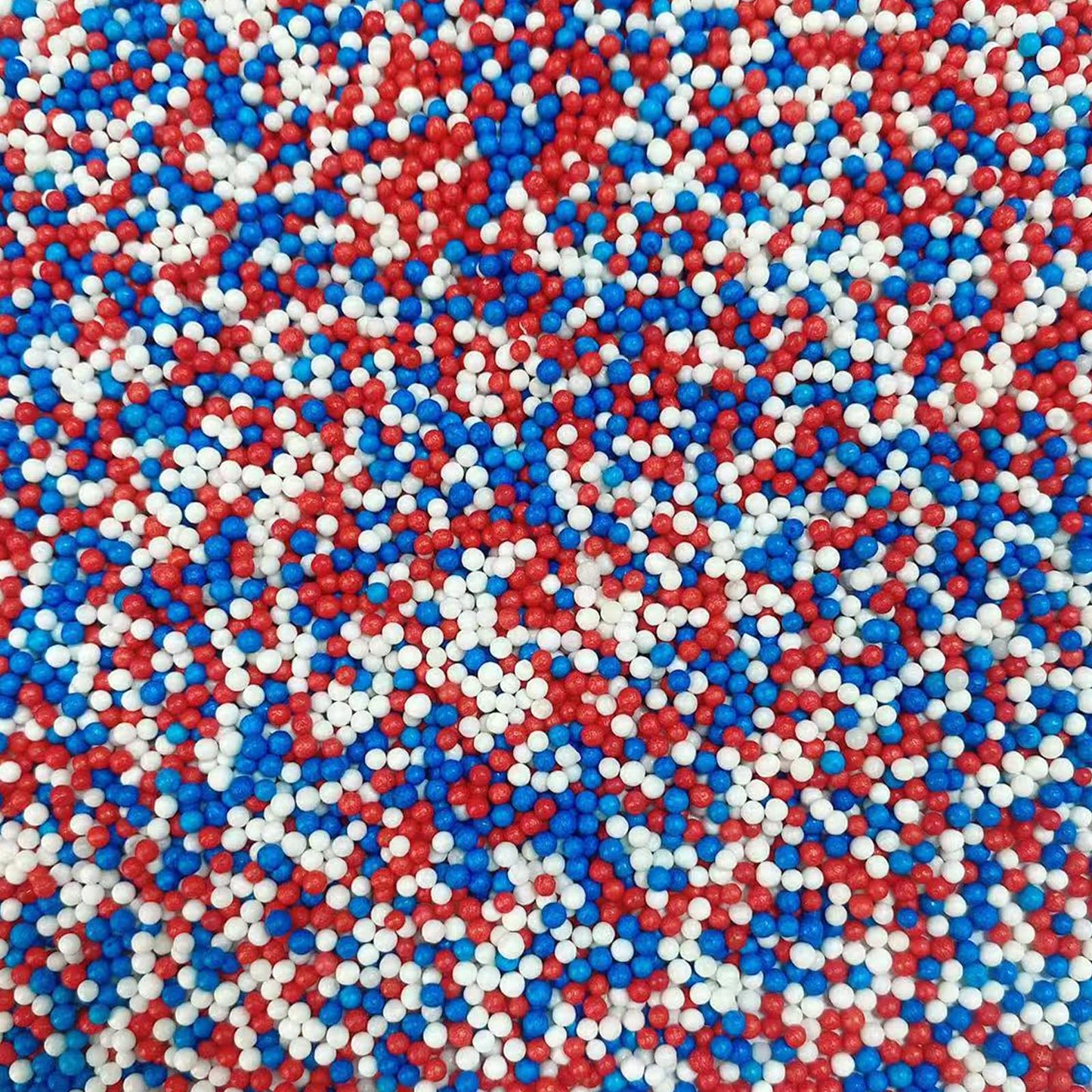 Philaeec Patriotic Nonpareils Sprinkle Red White And Blue Peals Sprinkle Edible For Cake Decoration Cupcake Topper Cookie Baking