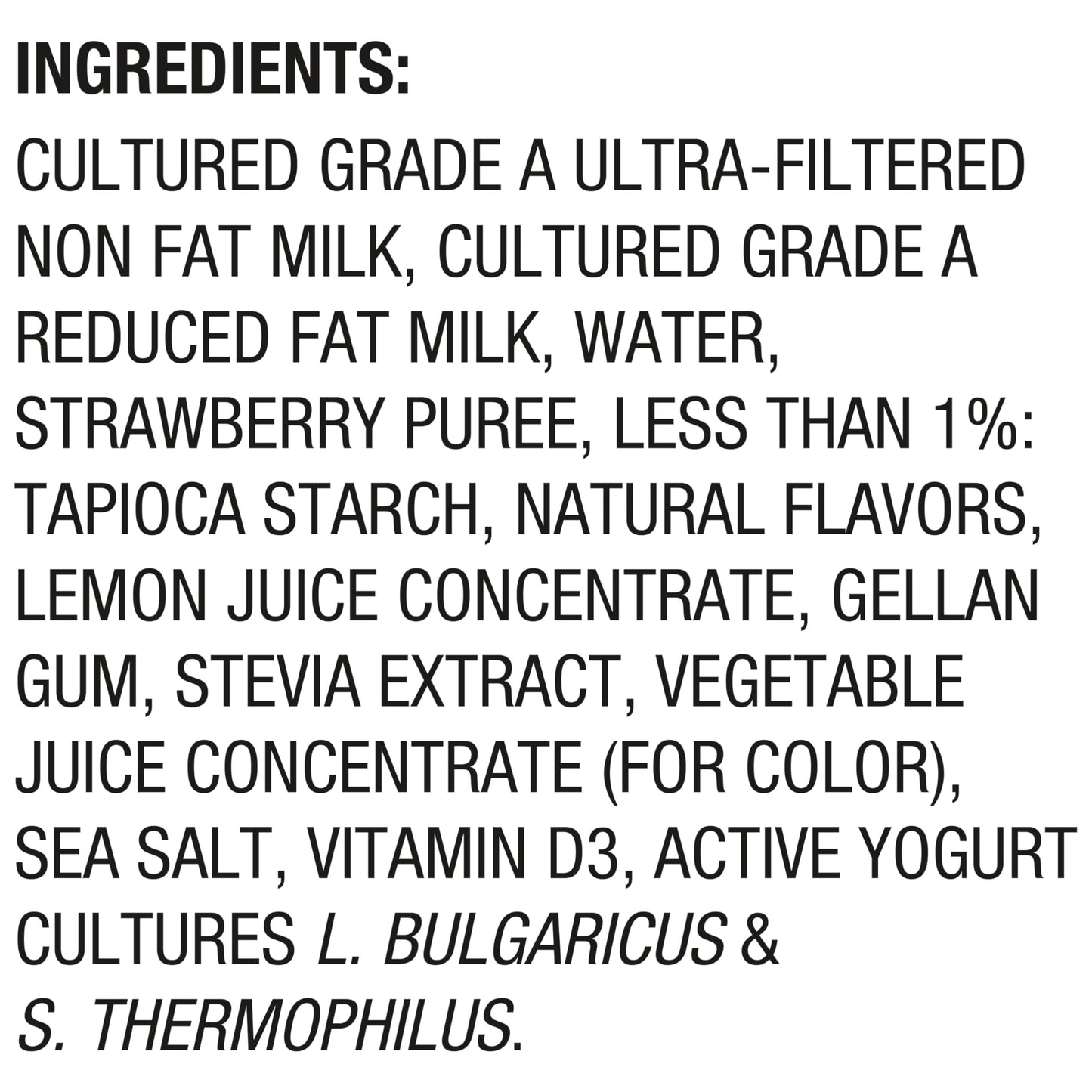 Too Good & Co. Strawberry Yogurt-Cultured Ultra-Filtered Low Fat Milk Product, Creamy and Delicious Low Fat Yogurt Product Snack