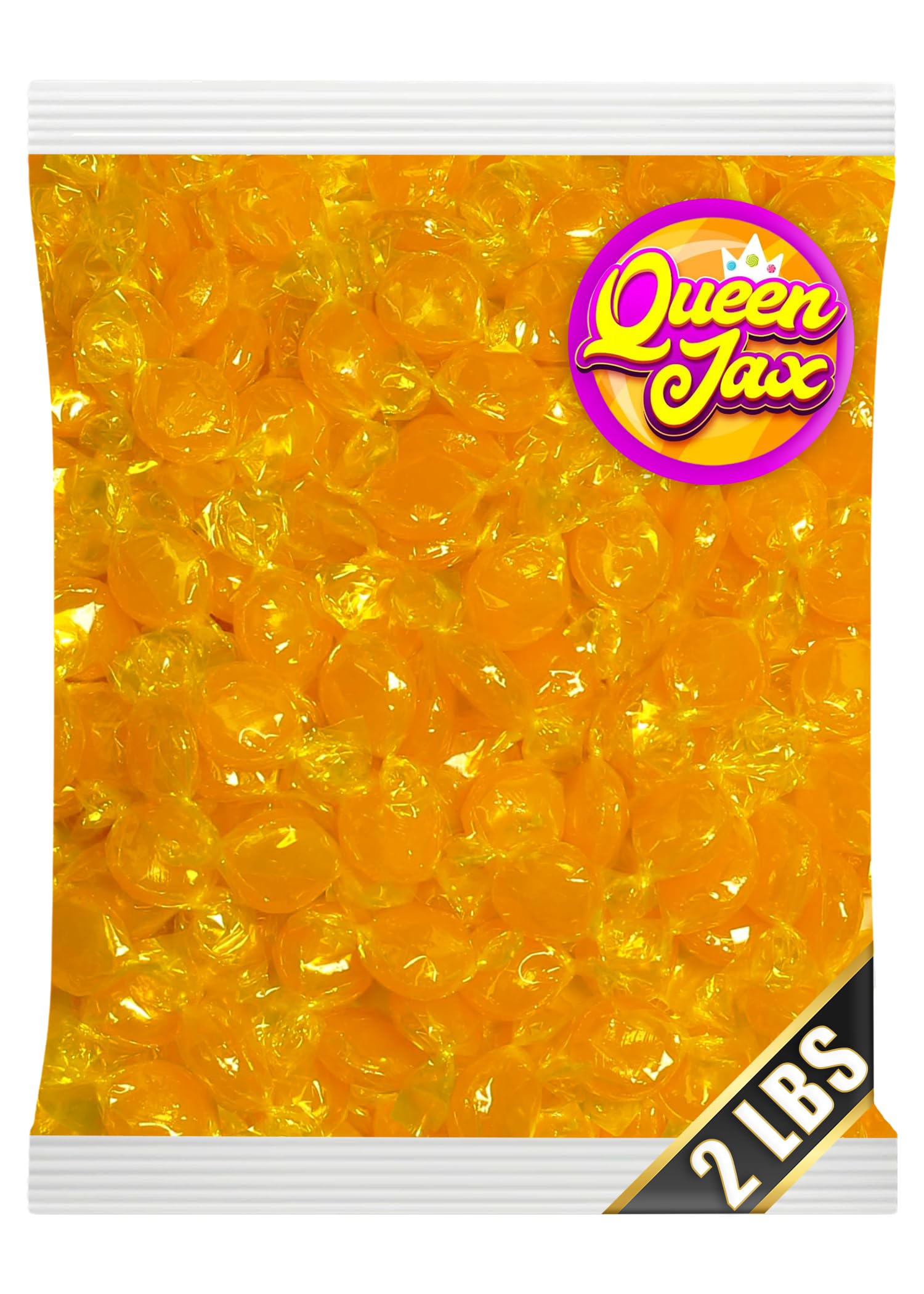 Hard Candy - Butterscotch Hard Candy - 2 Lb - Butterscotch Candy Buttons - Bulk Candy Individually Wrapped Candy - Yellow Candy