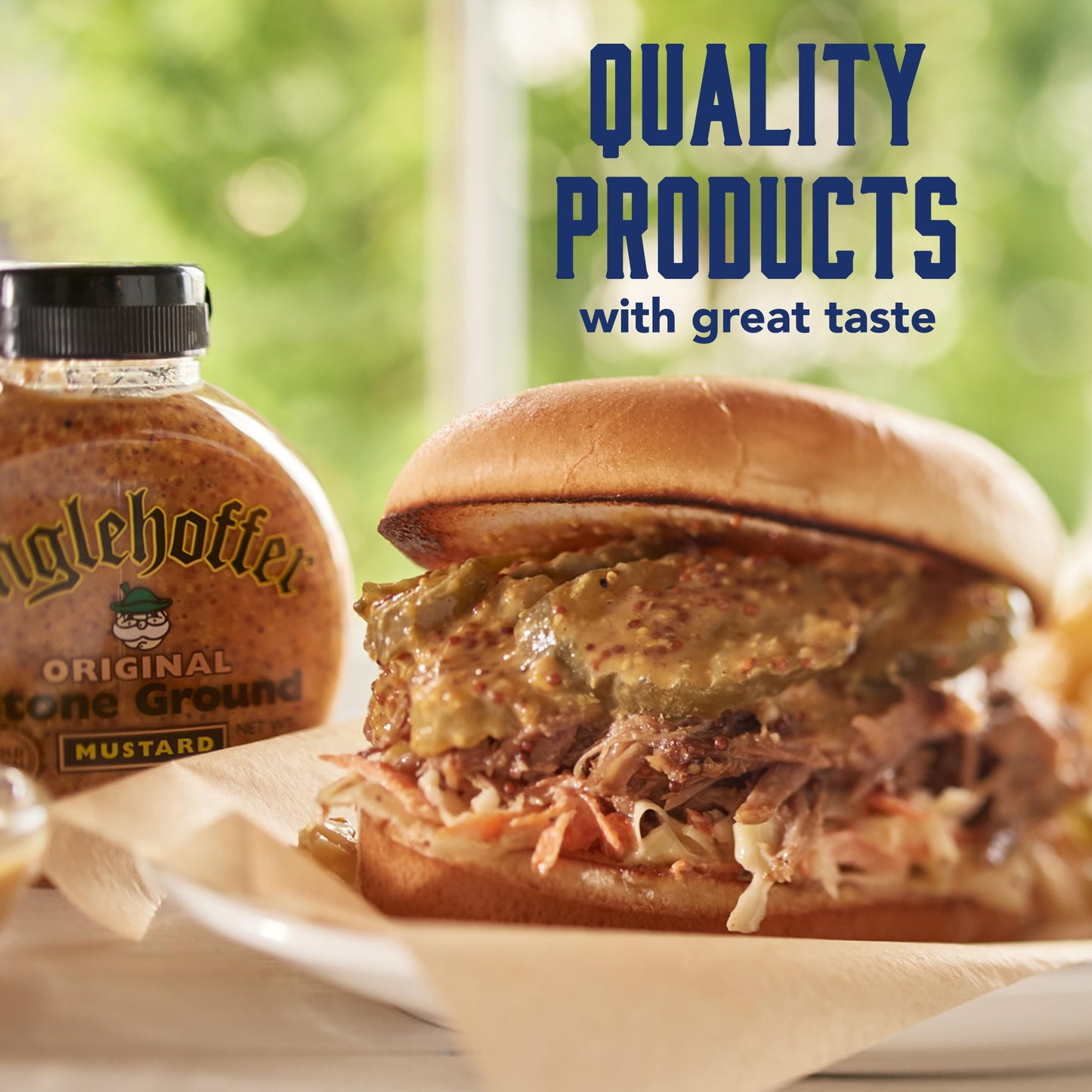 Inglehoffer Condiment Variety Pack, Stone Ground Mustard, Cream Style Horseradish And Applewood Smoked Bacon Mustard (Pack Of 3)