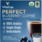 VitaCup Dark Roast Coffee Pods, Organic Fair Trade, Blueberry Flavor, 64 Count, Low Acid, Recyclable Single Serve
