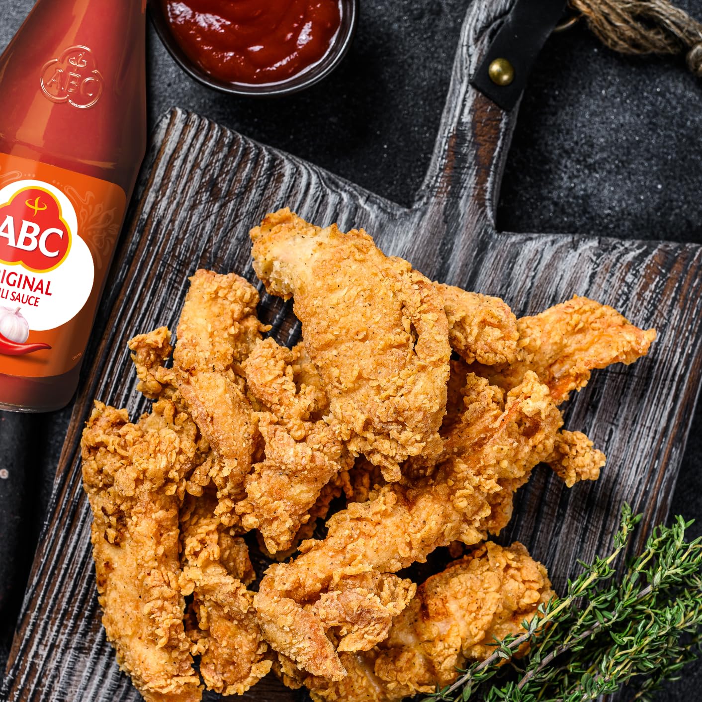 Abc Original Chili Sauce, 11.3 Oz, Spicy Sriracha Style Sambal, No Msg, Umami Flavor, Indonesian Bbq Dip Made With Chili & Garli