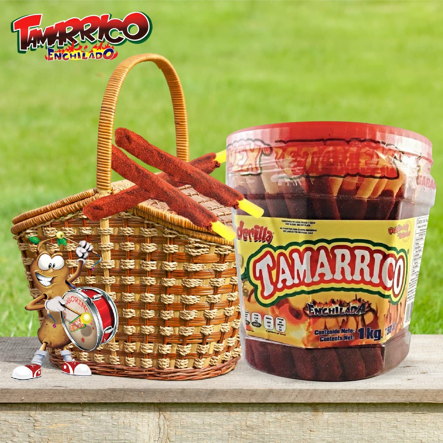 Betamex Tamarrico Candy Tamarind Flavor Sticks 50 Pcs 1Kg/2.2Pounds - Mexican Candy - Chili And Natural Tamarind - Spicy Flavor