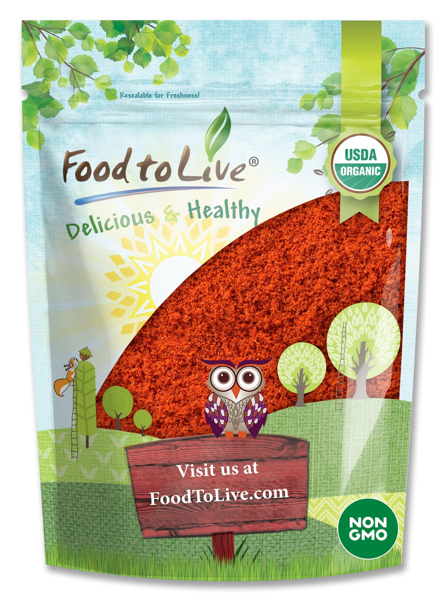 Food to Live Organic Ground Cayenne Pepper, 2 Ounces - 100% Pure, Natural and Non-GMO Powder - Fiery Spice with Bold Flavor - Pe