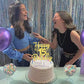 YCTHUNFISH 15th Birthday Cake Topper - Glitter Heart Star Design, Gold, Bamboo