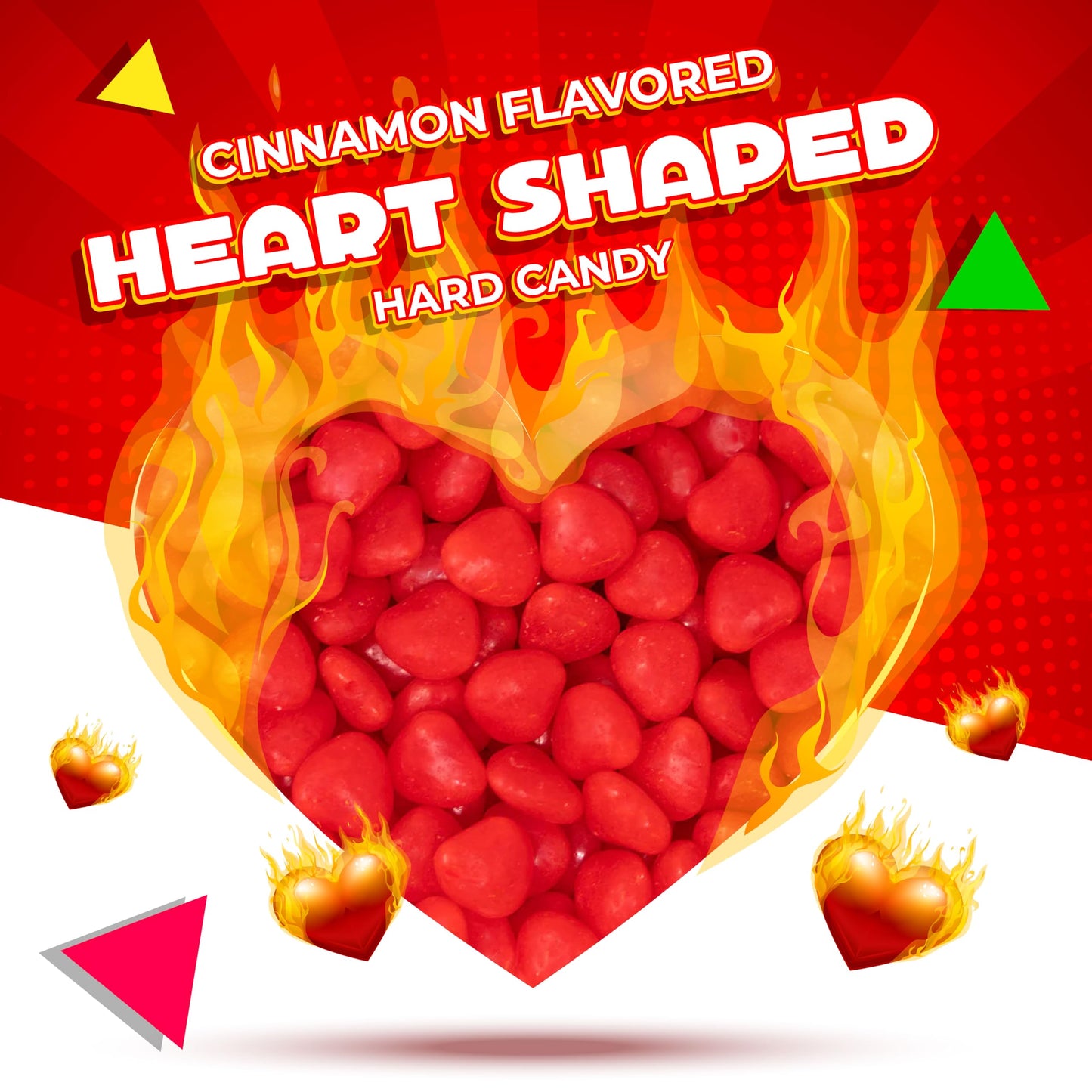 Cinnamon Imperial Hearts | 1 Pound Bag | Hard Candy