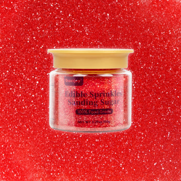 Christmas Red Sprinkles, Sanding Sugar, Food Grade, 150G, Edible Sprinkles For Cupcake Decorating, Cake Toppers, Sprinkles Decor