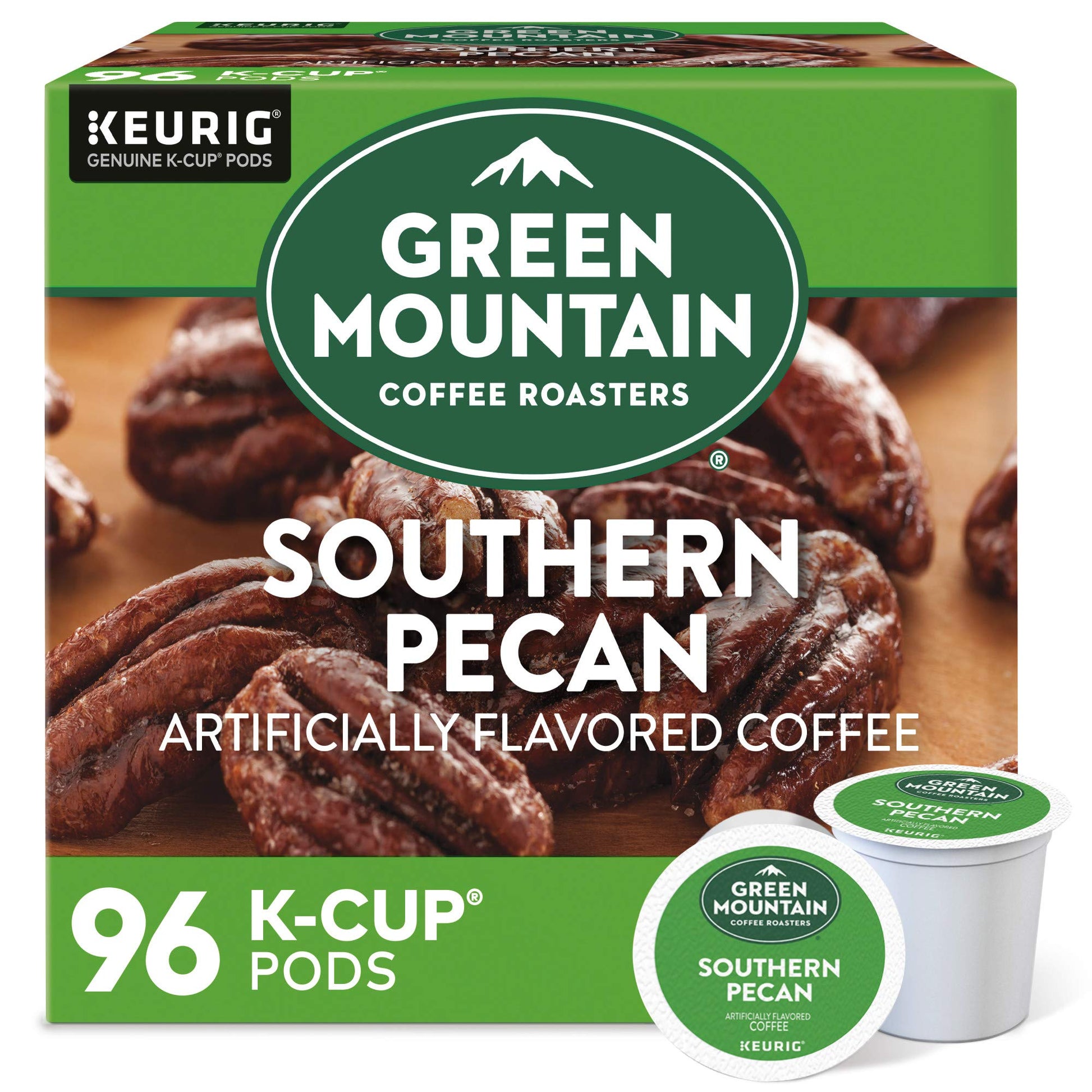 Green Mountain Coffee Roasters Southern Pecan Keurig Single-Serve K-Cup pods, Light Roast Coffee, 96 Count