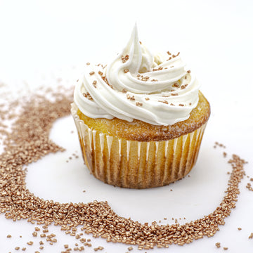 Bakerpan Pearlized Sugar Sprinkles For Baking - 5 Ounce - Sparkling Rose Gold Decorating Sugar Crystals For Cookies, Cake Pops,
