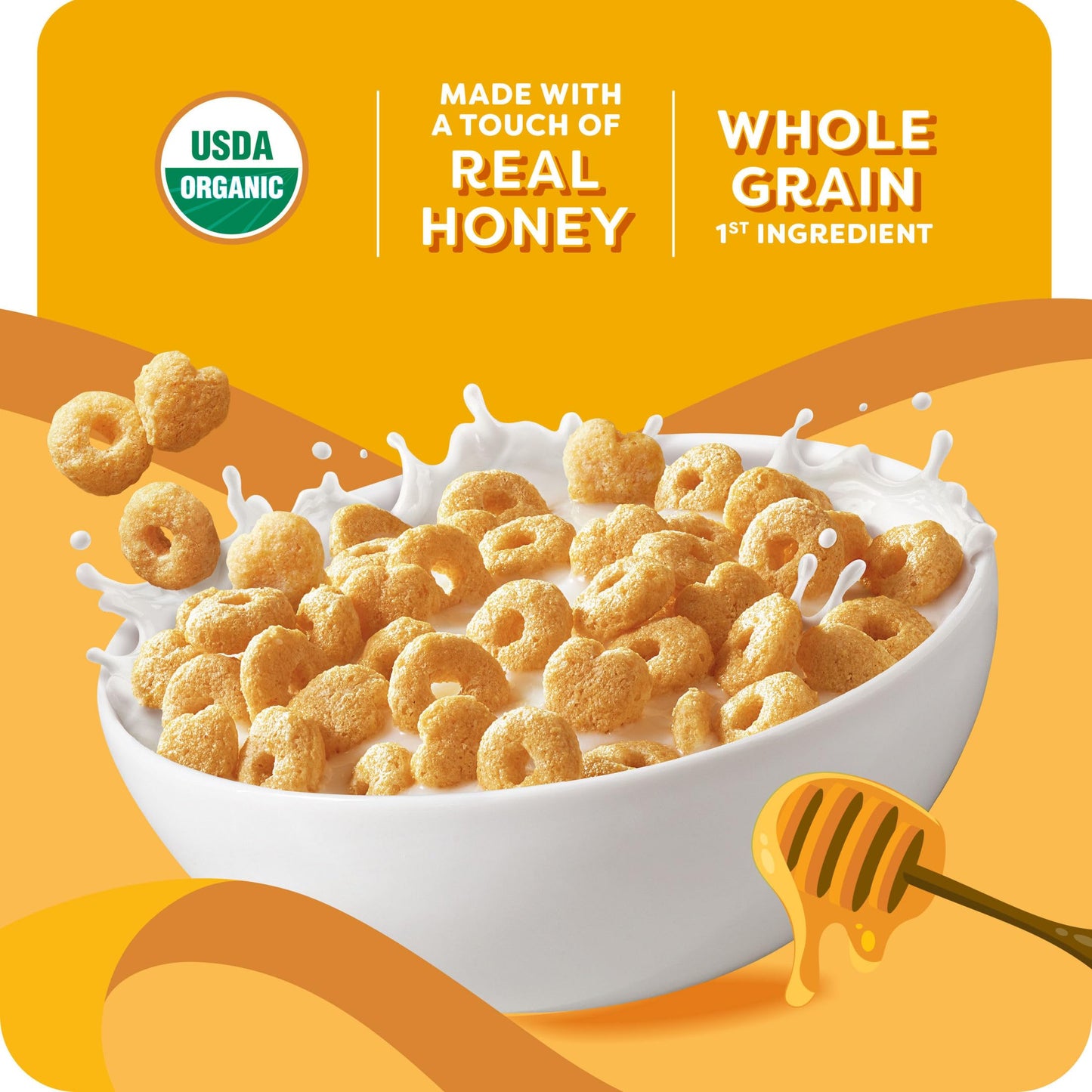 Kashi Breakfast Cereal  Organic  Whole Grain  Honey Toasted  13.6oz Box (1 Box)