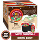 Crazy Cups Decaf White Christmas Flavored Coffee Pods, Decaf Holiday Coffee, Single Serve Coffee For Keurig K Cups Machines, Medium Roast Coffee, 22 Count