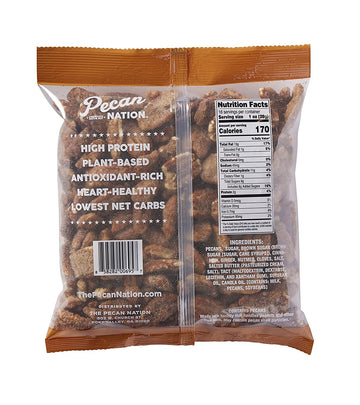 Pecan Nation Gingerbread Flavored Holiday Roasted Pecan Halves 16 Oz., Natural, No Preservatives, Antioxidant-Rich, Non-Gmo, Hea
