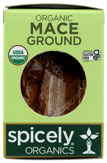 Spicely Organic Mace Powder 0.30 Ounce Ecobox Certified Gluten Free
