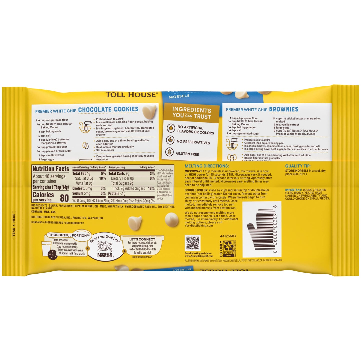 Nestle Toll House Premier White Morsels 24 Oz. Bag