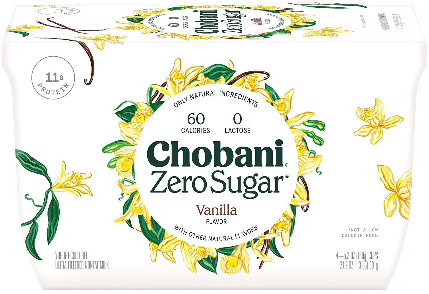 Chobani Zero Sugar Vanilla 5.3oz 4-Pack