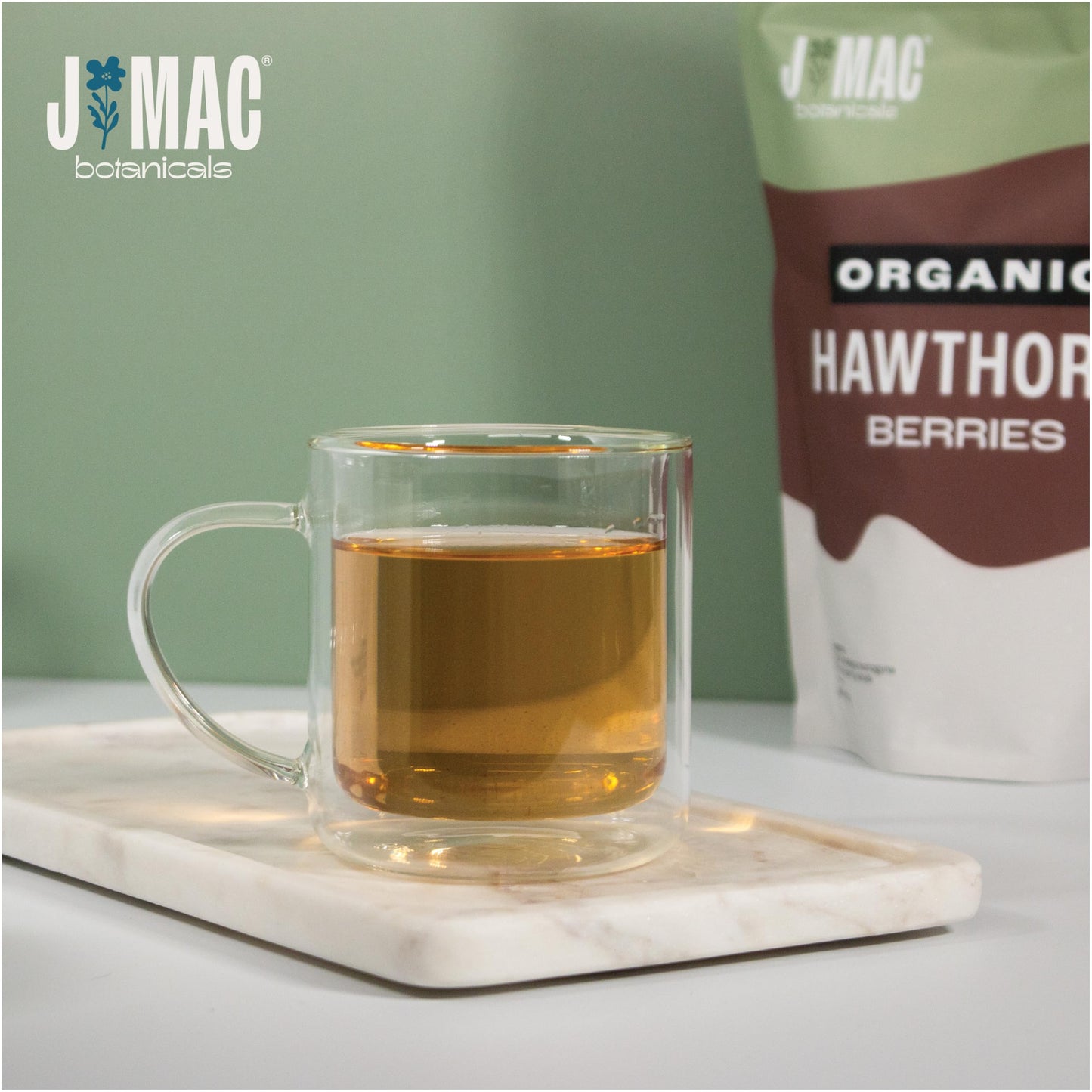 J MAC BOTANICALS Organic Dried Hawthorn Berries, 4 oz Resealable Bag, Whole Hawthorn Berry from Eastern Europe