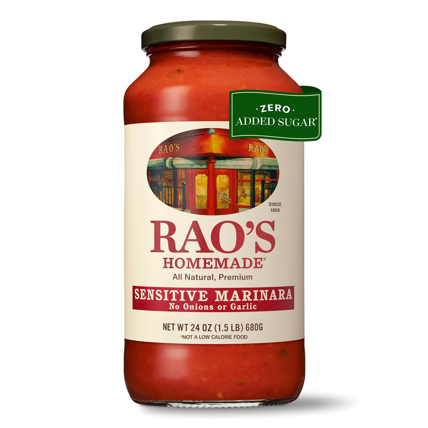 Raos Homemade Tomato Sauce, Sensitive Formula, 24 oz, Keto Friendly, Premium Quality Tomatoes from Italy