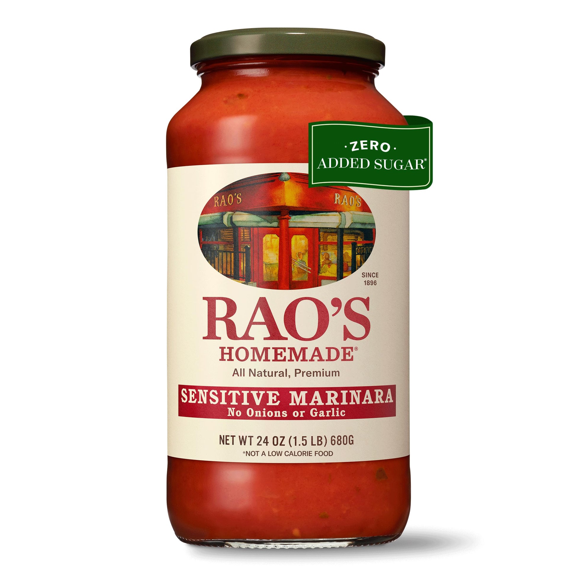Raos Homemade Tomato Sauce, Sensitive Formula, 24 oz, Keto Friendly, Premium Quality Tomatoes from Italy