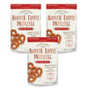 Everton Toffee Butter Toffee Pretzels, Original Toffee Flavor (4 oz. bag, 3-pack), Gourmet Artisan Toffee Covered Pretzels, Swee