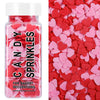 Heart Sprinkles For Cake Decorating, Red and Pink Edible Heart Shaped Sprinkles, Christmas Valentines Sprinkle Candy for Baking,