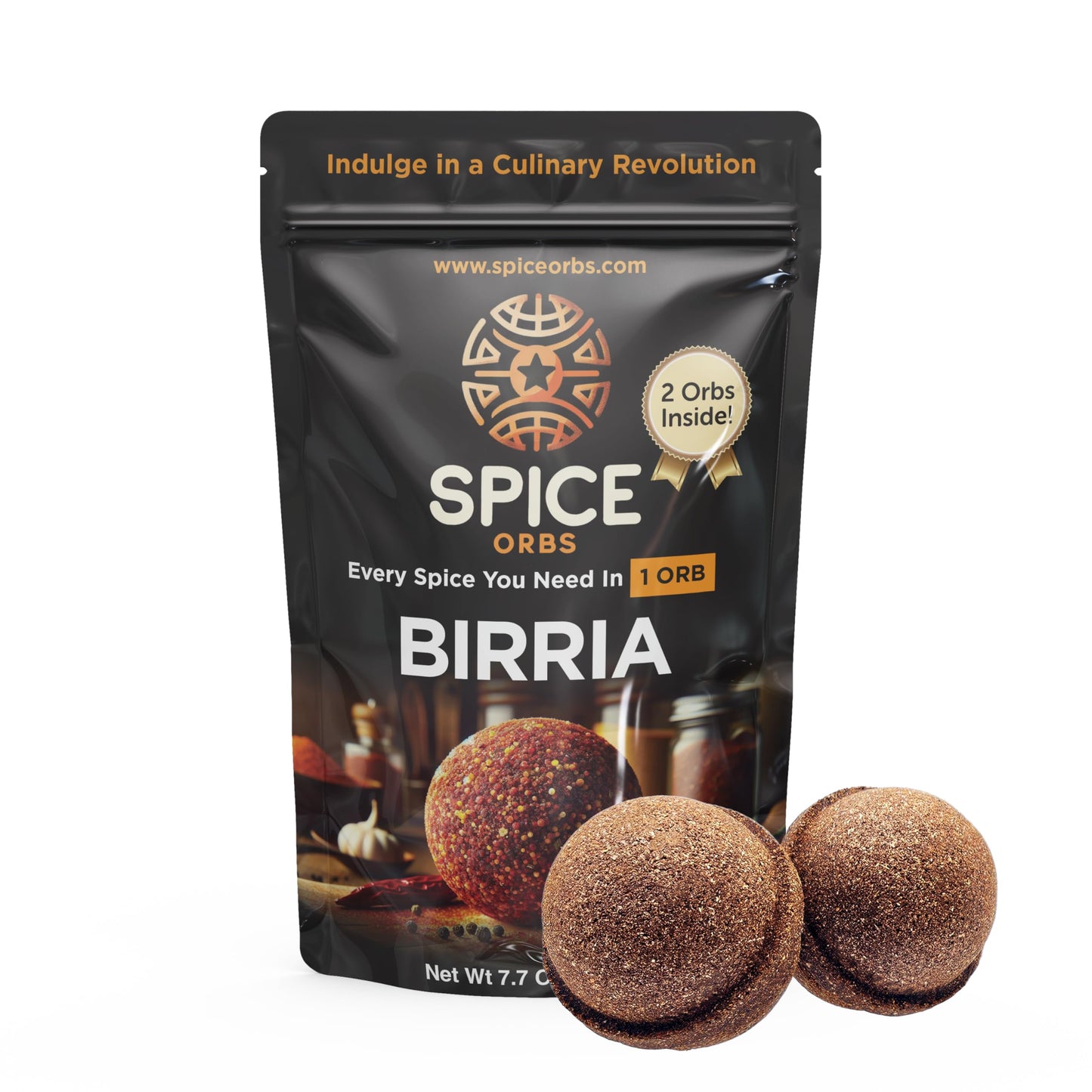 Spice Orbs Birria Spice Orbs - Instant Pot Large Birria Bombs - 7.7 Ounce (Pack of 2) - Made in USA - Just Add Water & Meat