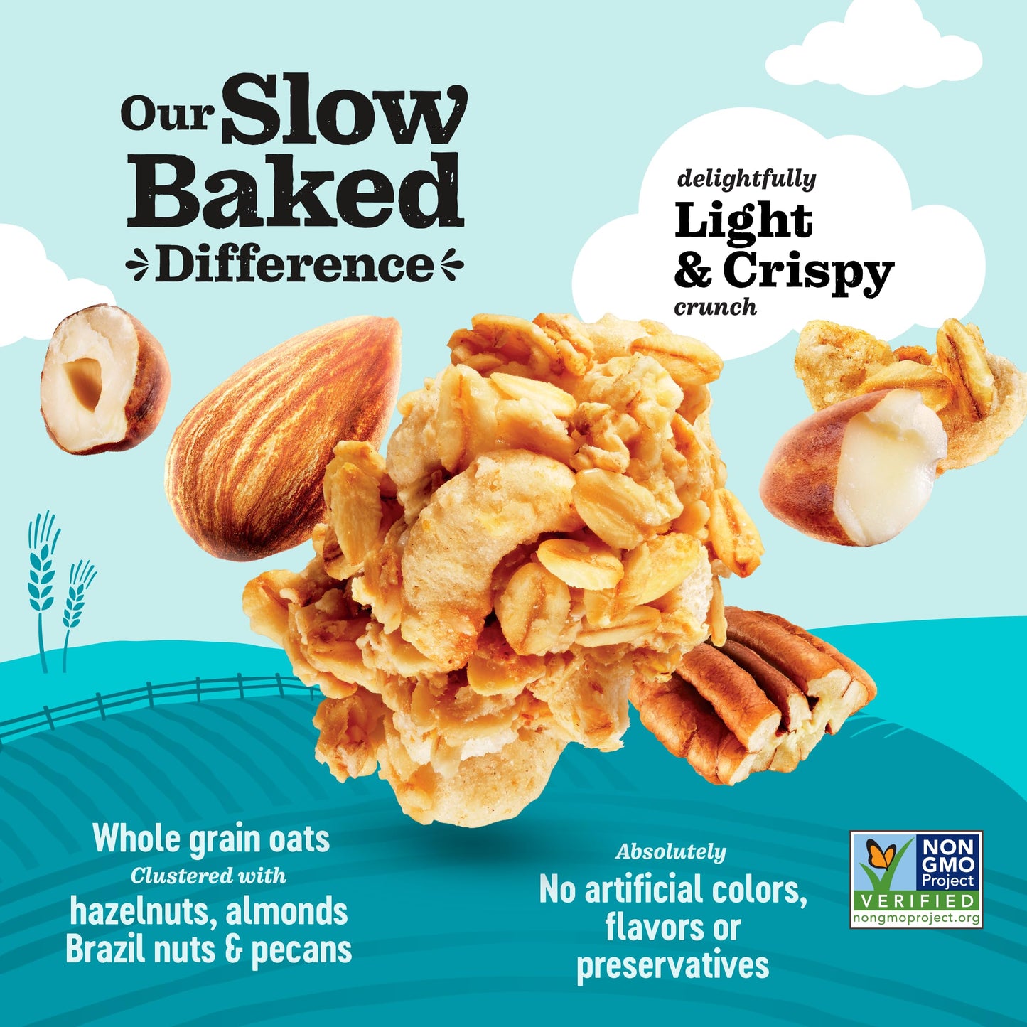 Jordans Slow Baked Granola | Four Nut Granola With Almonds, Brazil Nuts And Pecans | Non-Gmo, No Artificial Flavors, Colors, Or