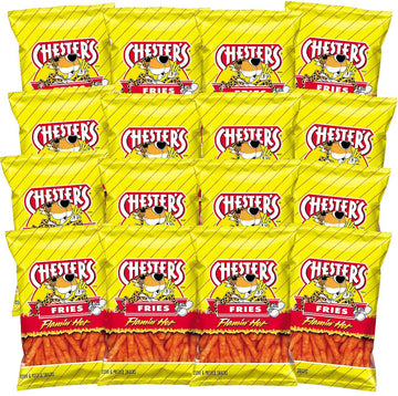 Chesters Flamin Hot Fries - Snack Pack of 16 Gluten Free Healthy Chips & Crisps- Bulk Snacks & Individual Chips - Variety Chip