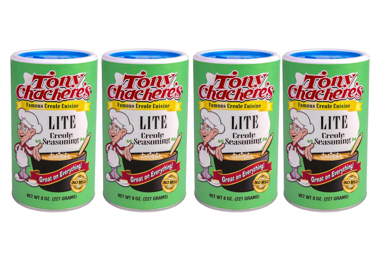 Tony Chachere Seasoning Blends, Lite Salt Creole, 4 Count