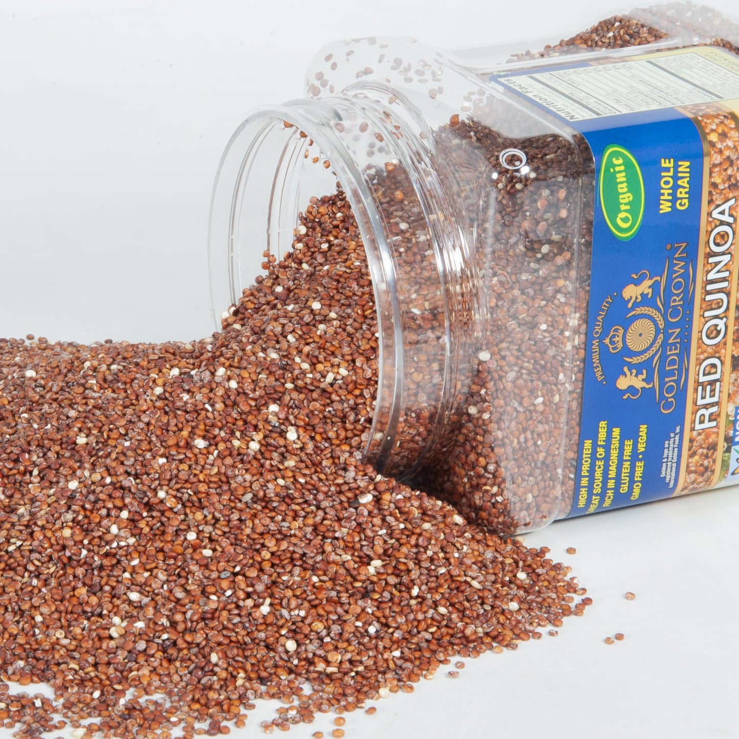 Golden Crown Organic Red Quinoa - 24 Oz (1.5Lb), Whole Grain, Non-Gmo Project Verified, High Protein, Fiber & Iron, Superfood Se