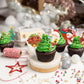 Gyufise 60Pcs Edible Christmas Cake Cupcake Decoration Edible Xmas Santa Claus Snowman Socks Cake Decorations Wafer Paper Holida
