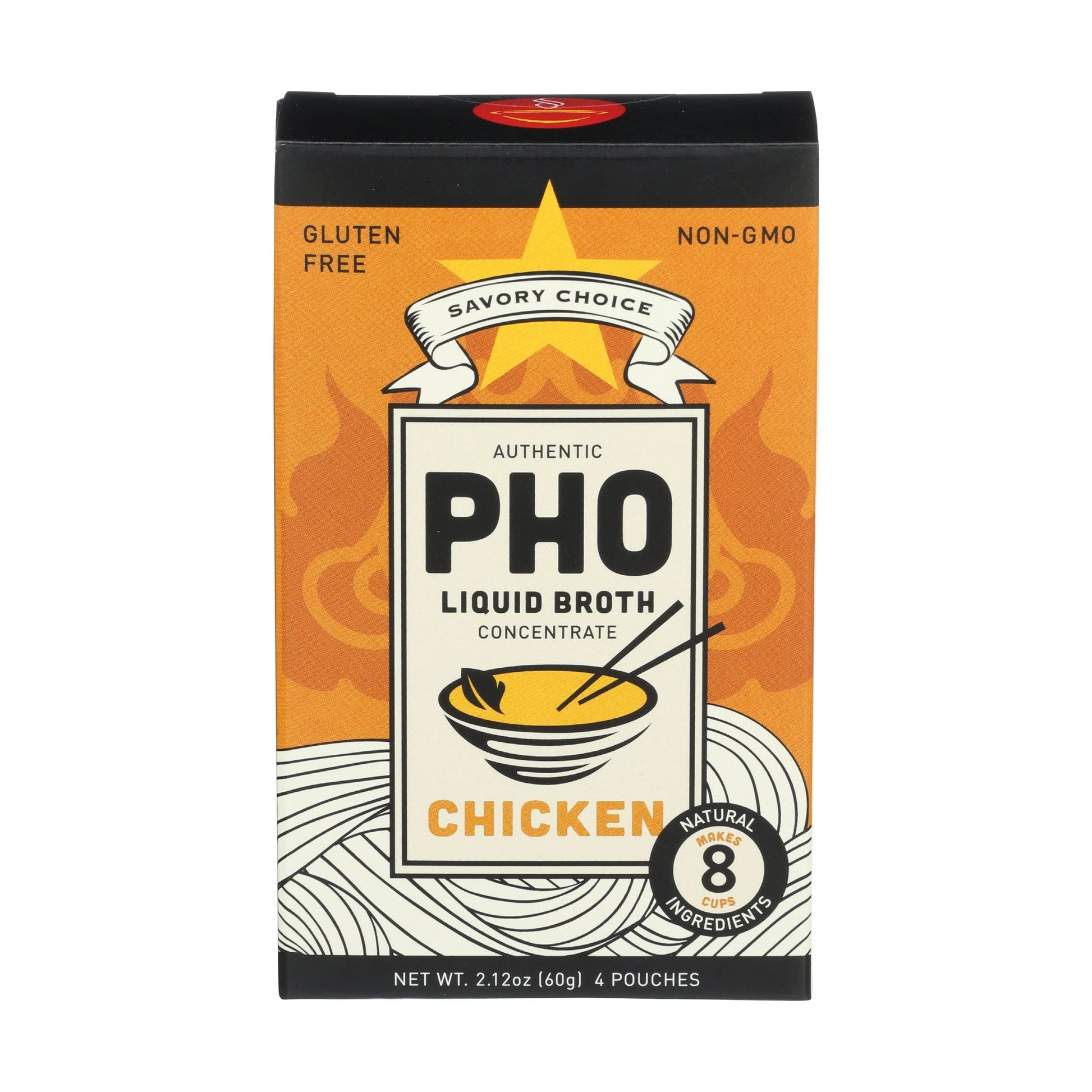 Savory Choice Pho Liquid Broth Concentrate, Chicken, 2.12 Ounce (Pack of 12)