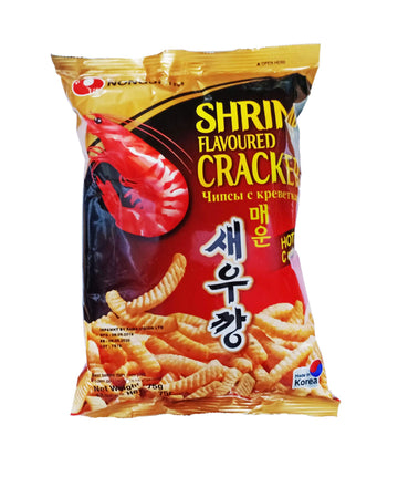 Nong Shim Hot and Spicy Shrimp Flavoured Cracker (75 gm)