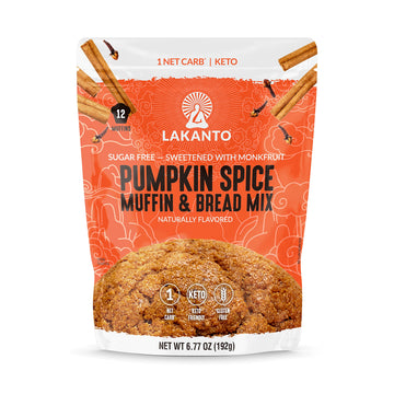 Lakanto Sugar Free Pumpkin Spice Muffin And Bread Mix - Sweetened With Monk Fruit, Keto Diet Friendly, Gluten Free, Dairy Free, 