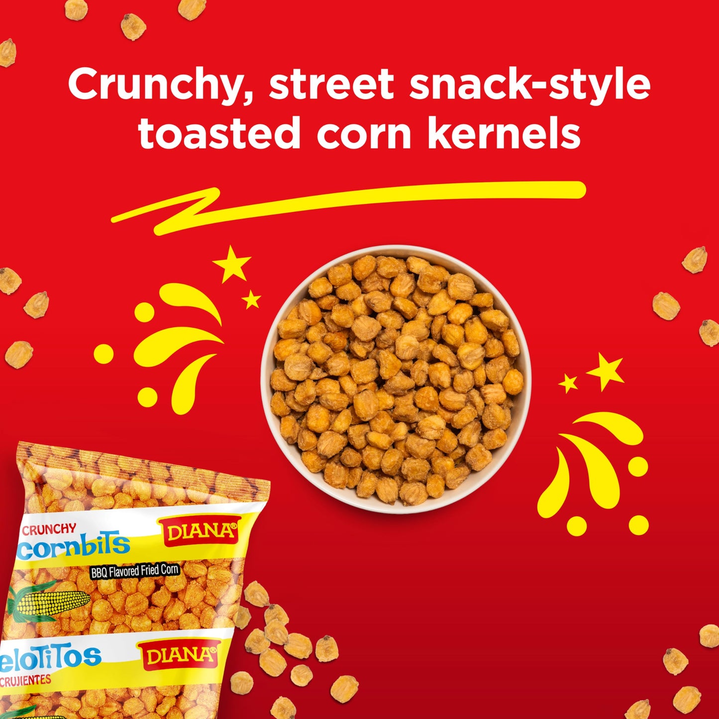 Diana Elotitos Crunchy Corn Kernel Snacks, Original Bbq Flavor, 4.05 Oz (Pack Of 8)