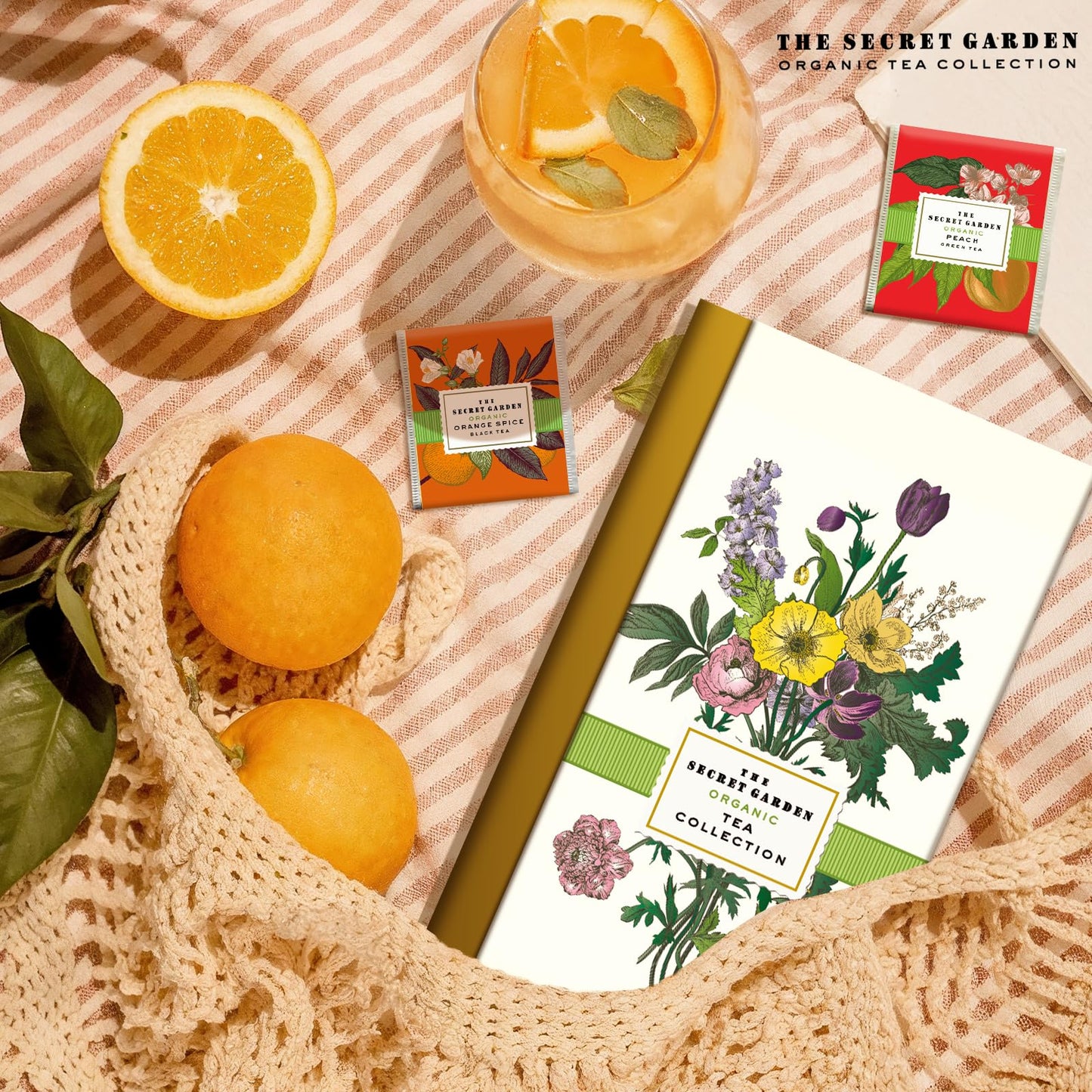 Life Plus Style Gourmet The Secret Garden Organic Tea Gift Set 80 Tea Bags 8 Flavours Green & Black Assorted Pack Wellness Sampler Tea Set Collection With Mango & Fruit Infusions Enhanced Birthday Gift For Women