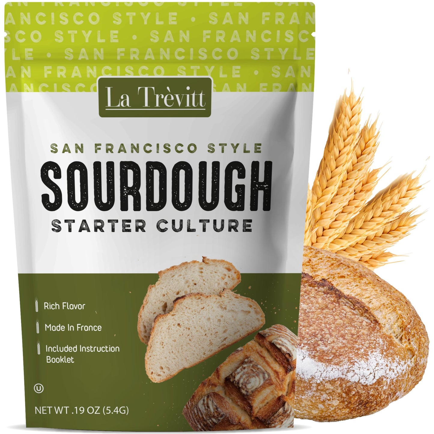 Sourdough Starter Culture San Francisco Style - Homemade Artisan Bread - Fast Activating Sourdough Starter Culture - Dehydrated